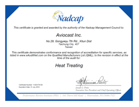 nadcap heat treating 